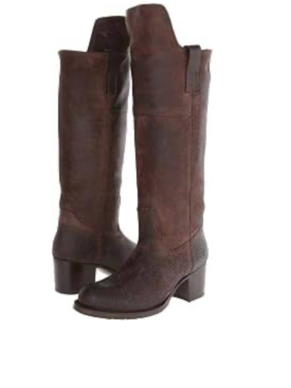 Frye Autumn Shield Tall Oiled Suede Leather Brown Heeled Equestrian Boots 7.5